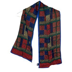 Honey 10x52” Rectangle Geometric silk scarf Button